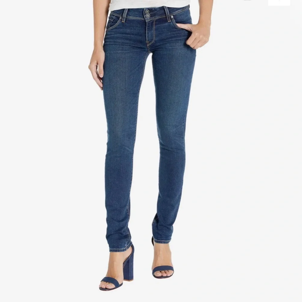 HUDSON WOMENS ENHANCE COLLIN MID RISE SKINNY Jeans - Blue OBSCURITY NWT 31